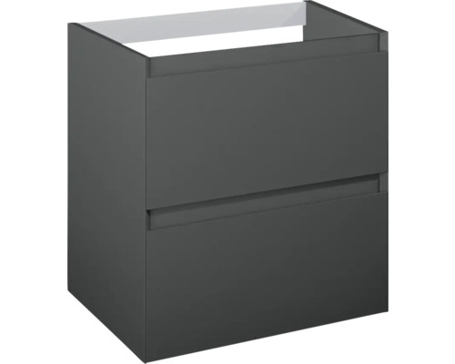 JUNGBORN Wastafelonderkast DECEM 635x600x458 mm antraciet mat Wastafelonderkast met twee laden