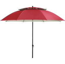 Rode parasol voor de tuin