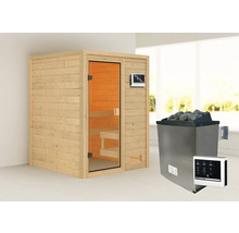 Sauna met saunakachel en bediening