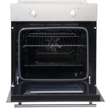 Open inbouwoven met grillrooster en bedieningsknoppen