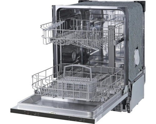 Open vaatwasser met twee korven