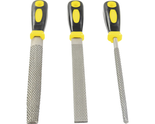 Drie houtraspen met handvat