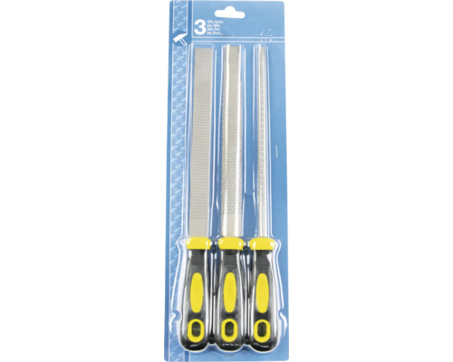 Set van drie vijlen met kunststof handgrepen