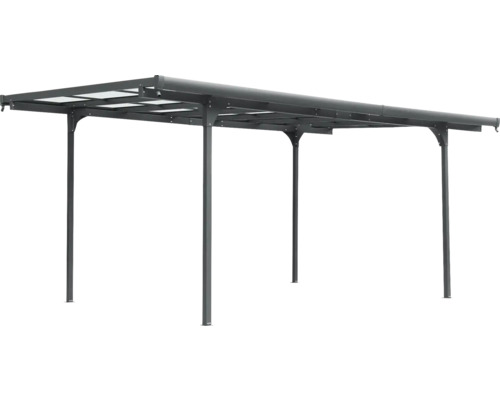 Vrijstaande terrasoverkapping met transparant dak