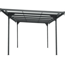 Vrijstaande terrasoverkapping met transparant dak