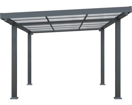 Vrijstaande paviljoen met transparant dak.