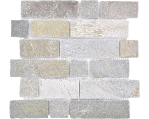 Natuursteen mozaïek XMS548N beige 32,7x30,7 cm Mozaïekmat van natuursteen in verschillende formaten