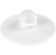 Witte meubelknop met ronde vorm