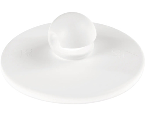 Witte meubelknop met ronde vorm