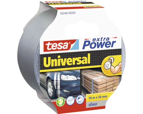 Tesa extra Power Universal tape, 10 m x 50 mm, zilver