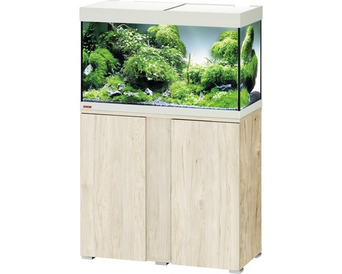 EHEIM Aquariumcombinatie VivaLine 126 L met LED-verlichting, verwarming, filter en onderkast beige 81x36x119 cm