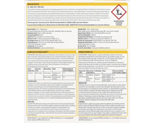 Informatie over Home Defense Magik Paste rodenticide voor ongediertebestrijding