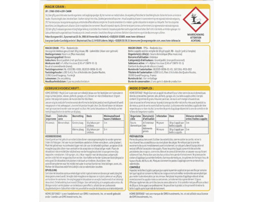 Informatie over Home Defense Magik Grain ongediertebestrijdingsmiddel