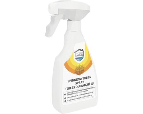 Spinnenwebspray in een witte spuitfles