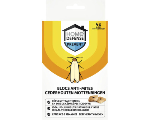 HOME DEFENSE Kledingmotten ringen 4 st.