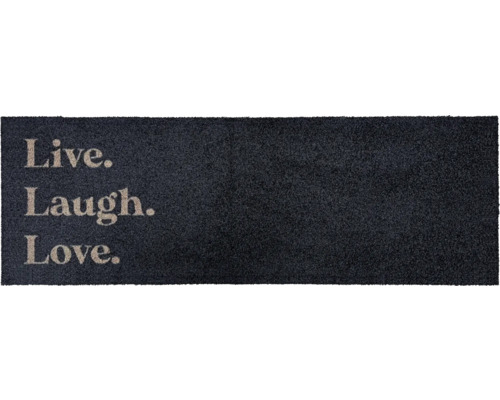 Loper Creation Live. Laugh. Love. antraciet 50x150 cm