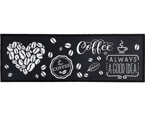 Loper Entry Coffee is Always a Good Idea antraciet 50x150 cm