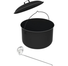 Ketel met deksel en soeplepel