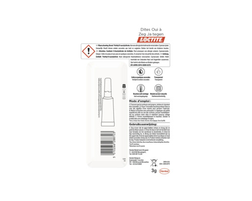 Loctite secondelijm 3g verpakking