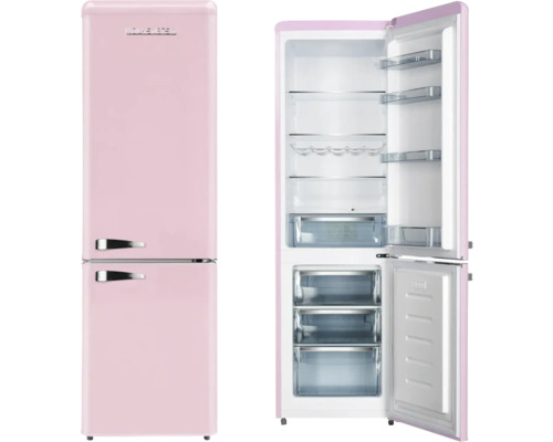 Retro koel-vriescombinatie met open deur