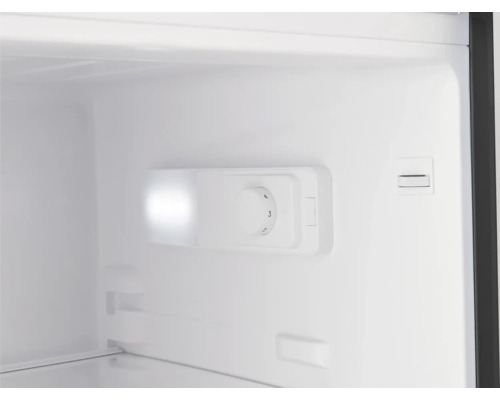 Binnenkant van een koelkast met temperatuurregelaar