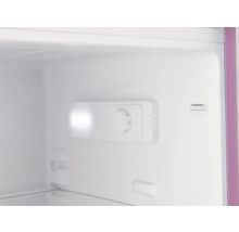 Interieur van een koelkast met temperatuurregelaar