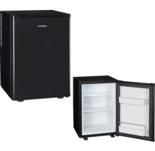Hotelminibar, gesloten en geopend afgebeeld