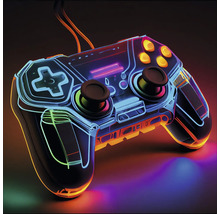 Spelconsole met knoppen en joysticks