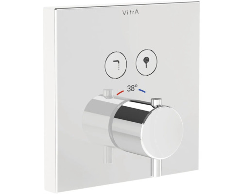 VITRA Inbouwthermostaat AquaControl A42746 chroom VitrA Logo, douchearmatuur met 38 graden indicator