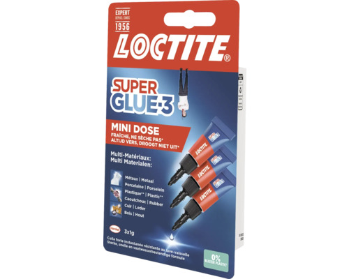 Loctite Super Glue 3 minidosis in drievoudige verpakking
