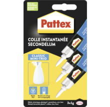Pattex secondelijm Classic Mini Trio, 3 keer 1 gram verpakking