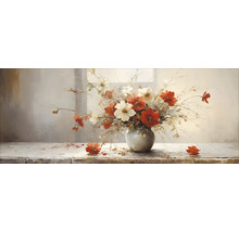 Schilderij met bloemen in een vaas