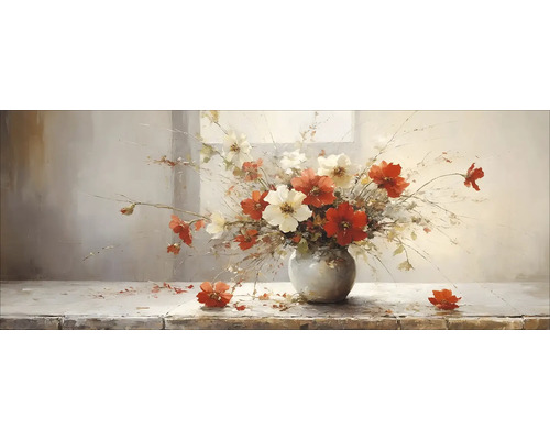 Schilderij met bloemen in een vaas