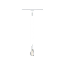 Hanglamp met lamp aan witte kabel