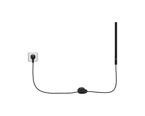 Staande lamp met stekker, kabel en voetschakelaar