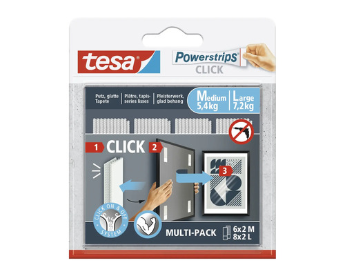 TESA Powerstrips Click 16x2 M & 8x2 L