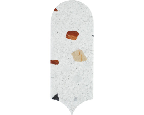 Wandtegel UltraStrong wit 21,5x8 cm Decoratieve plaat met terrazzo-patroon