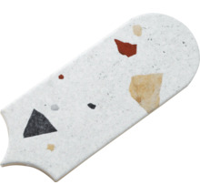 Terrazzo-patroontegel met afgerond uiteinde