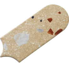 Decoratief werkbladmonster met terrazzo ontwerp