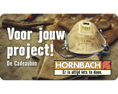 Cadeaubon voor uw project met hamer, handschoenen en ademhalingsmasker