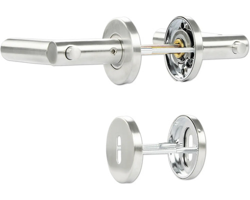 Deurbeslagset van roestvrij staal met draaiknopvergrendeling