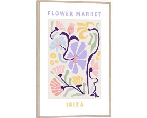 REINDERS Schilderij met lijst 20x30 cm Ibiza Flower Market