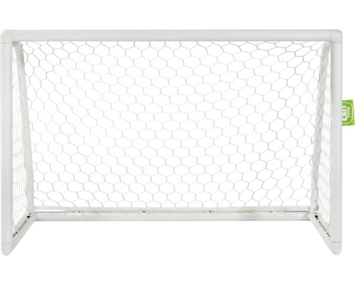 Wit voetbaldoel met net