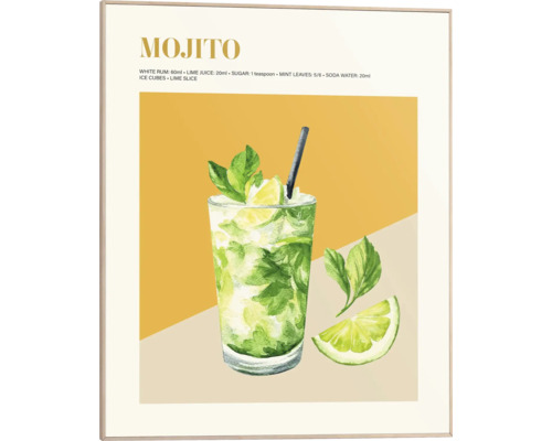 REINDERS Schilderij met lijst 40x50 cm Mojito