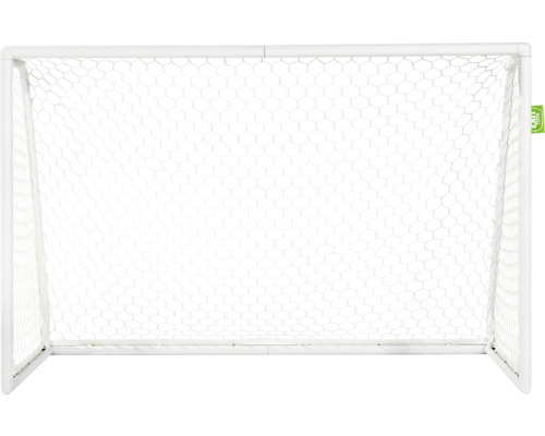 Wit voetbaldoel met net