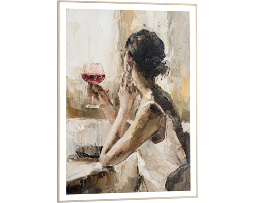 REINDERS Schilderij met lijst 50x70 cm Drinking Wine