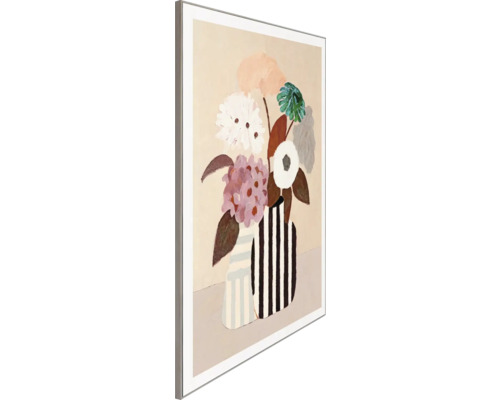 Ingelijste afbeelding met bloemen in vazen