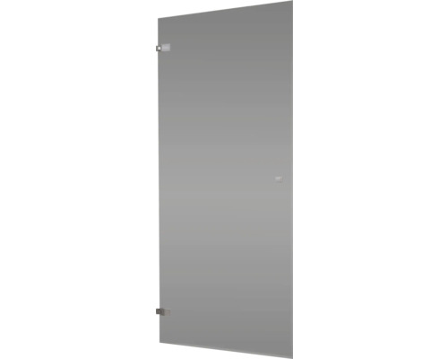 SCHULTE Douchedeur antraciet glas voor nis of met zijwand Vetro 77 cm gunmetal Douchescherm van glas met bevestigingsmateriaal