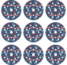 Schuurpapier in verschillende korrelgroottes, geschikt voor Bosch excentrische schuurmachines