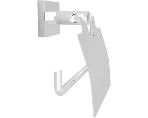 Toiletpapierhouder van metaal met afdekking